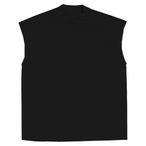 Blank Sleeveless Tee - Black - Front