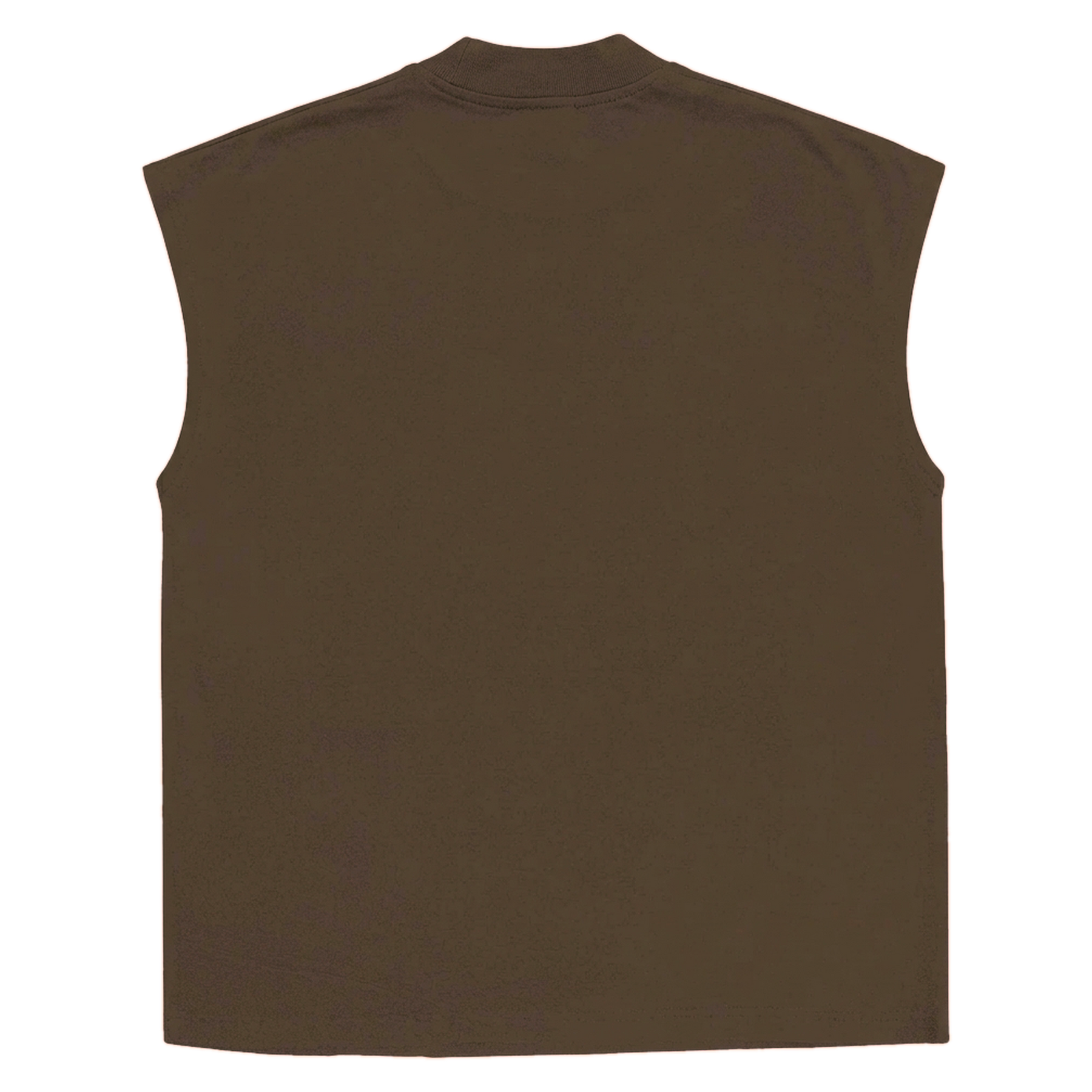 Blank Sleeveless Tee - Brown - Back