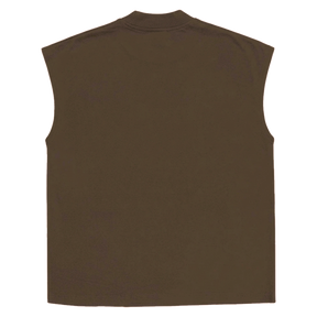 Blank Sleeveless Tee - Brown - Back