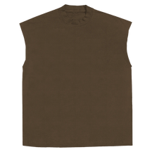 Blank Sleeveless Tee - Brown - Front