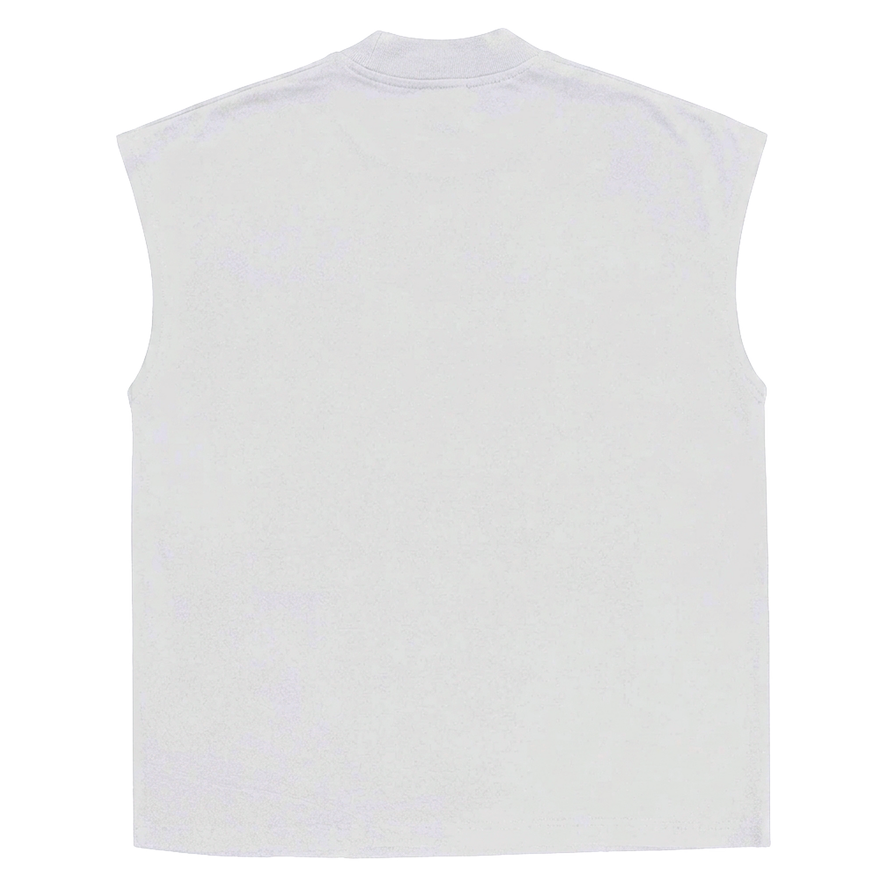 Blank Sleeveless Tee - White - Back