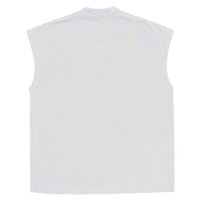 Blank Sleeveless Tee - White - Back