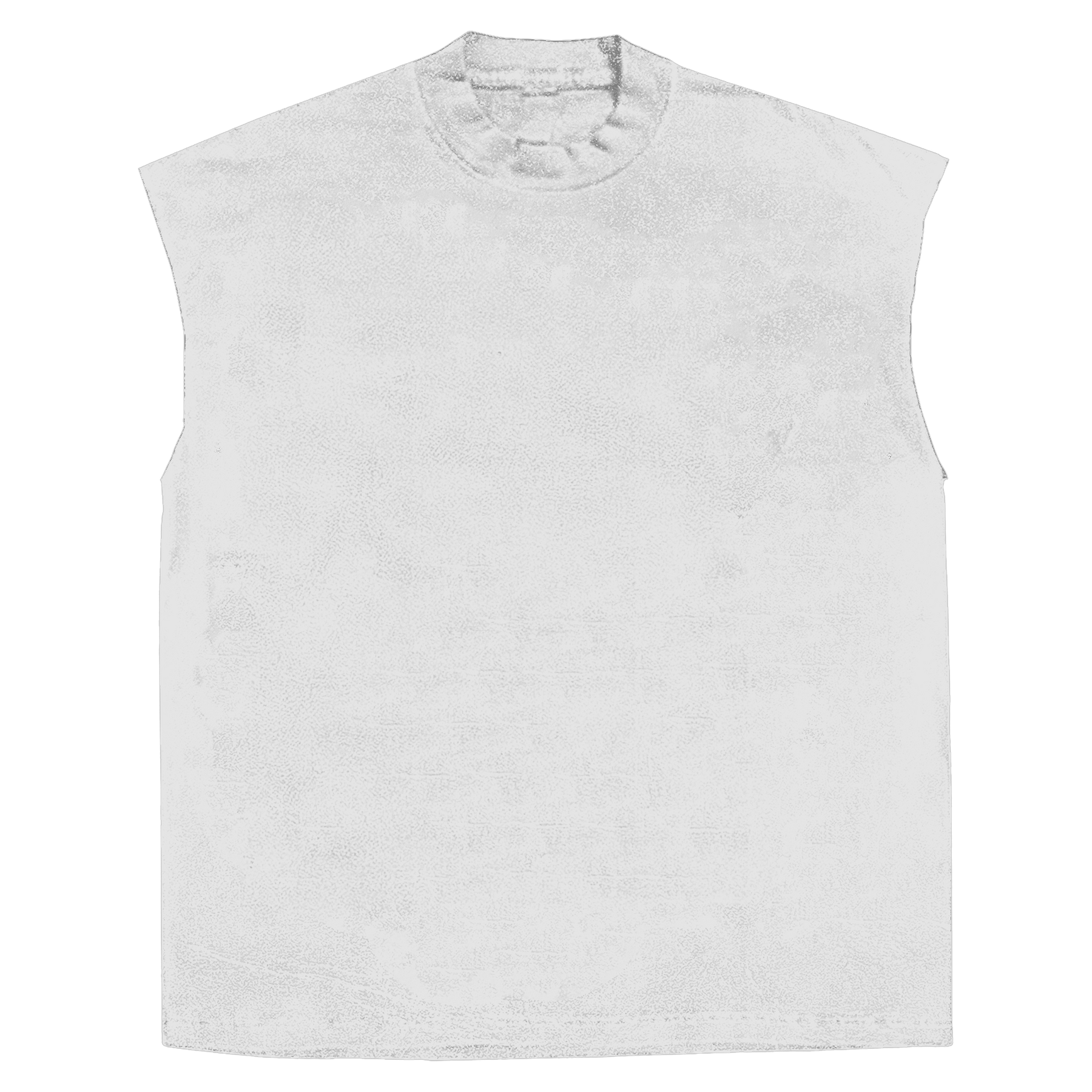 Blank Sleeveless Tee - White - Front