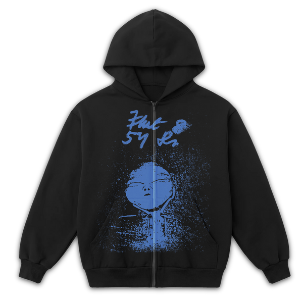 Alien Zip Up - Black - Front