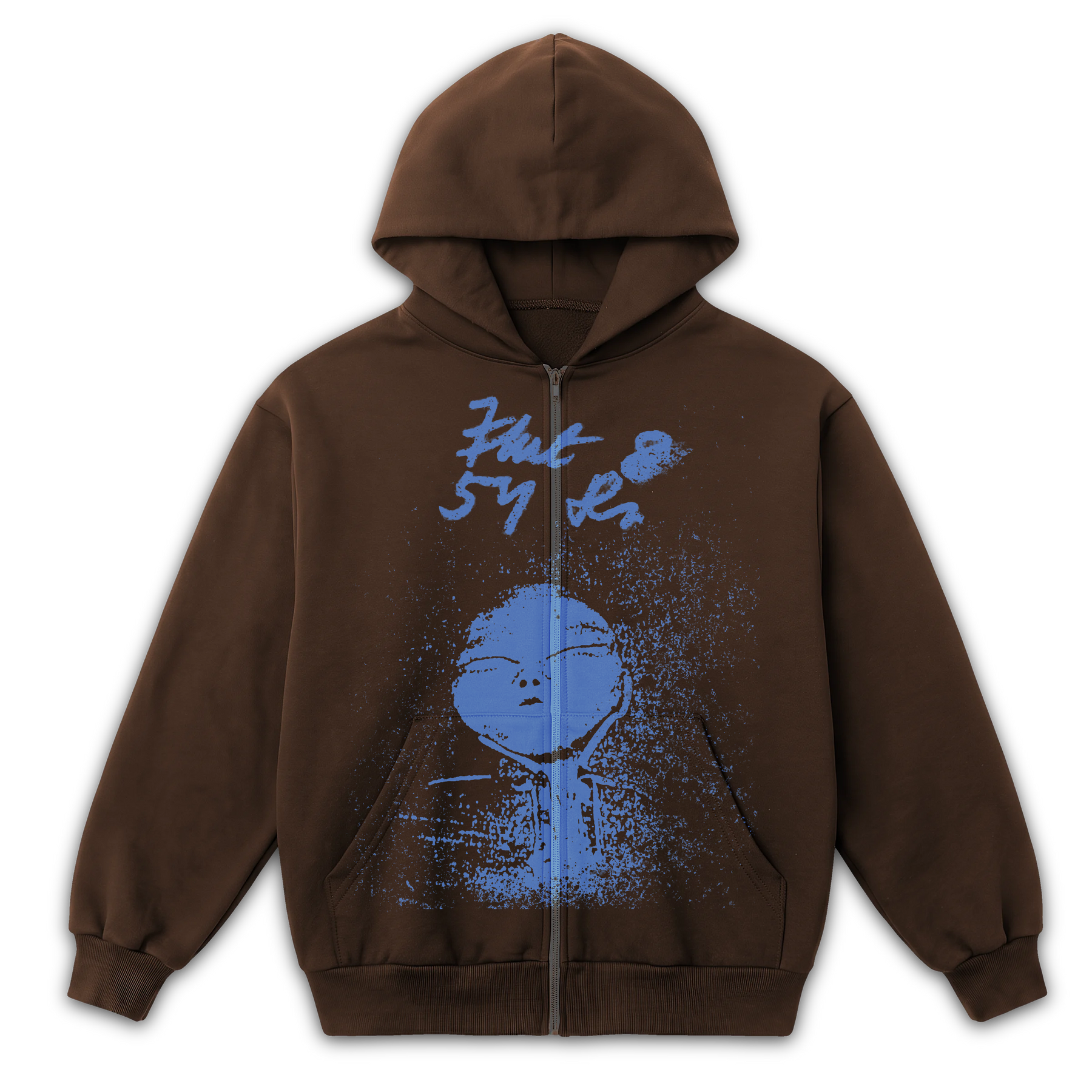 Alien Zip Up - Brown - Front