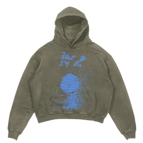 Alien Hoodie - Olive - Front