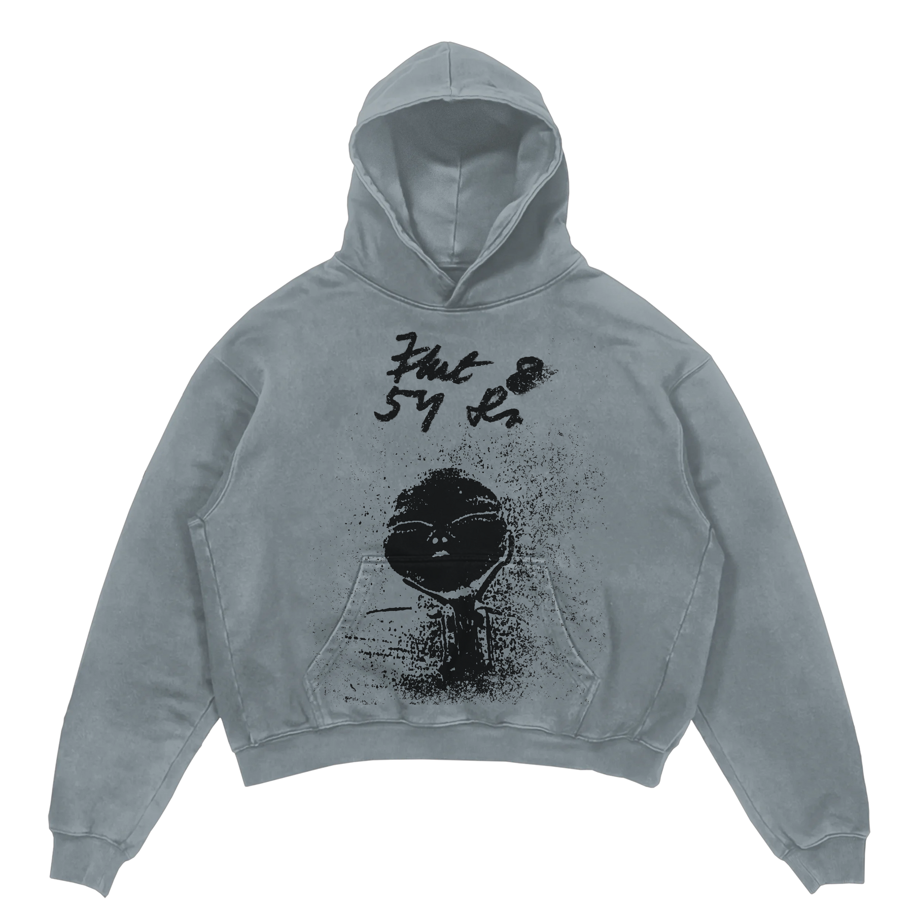 Alien Hoodie - Sage - Front