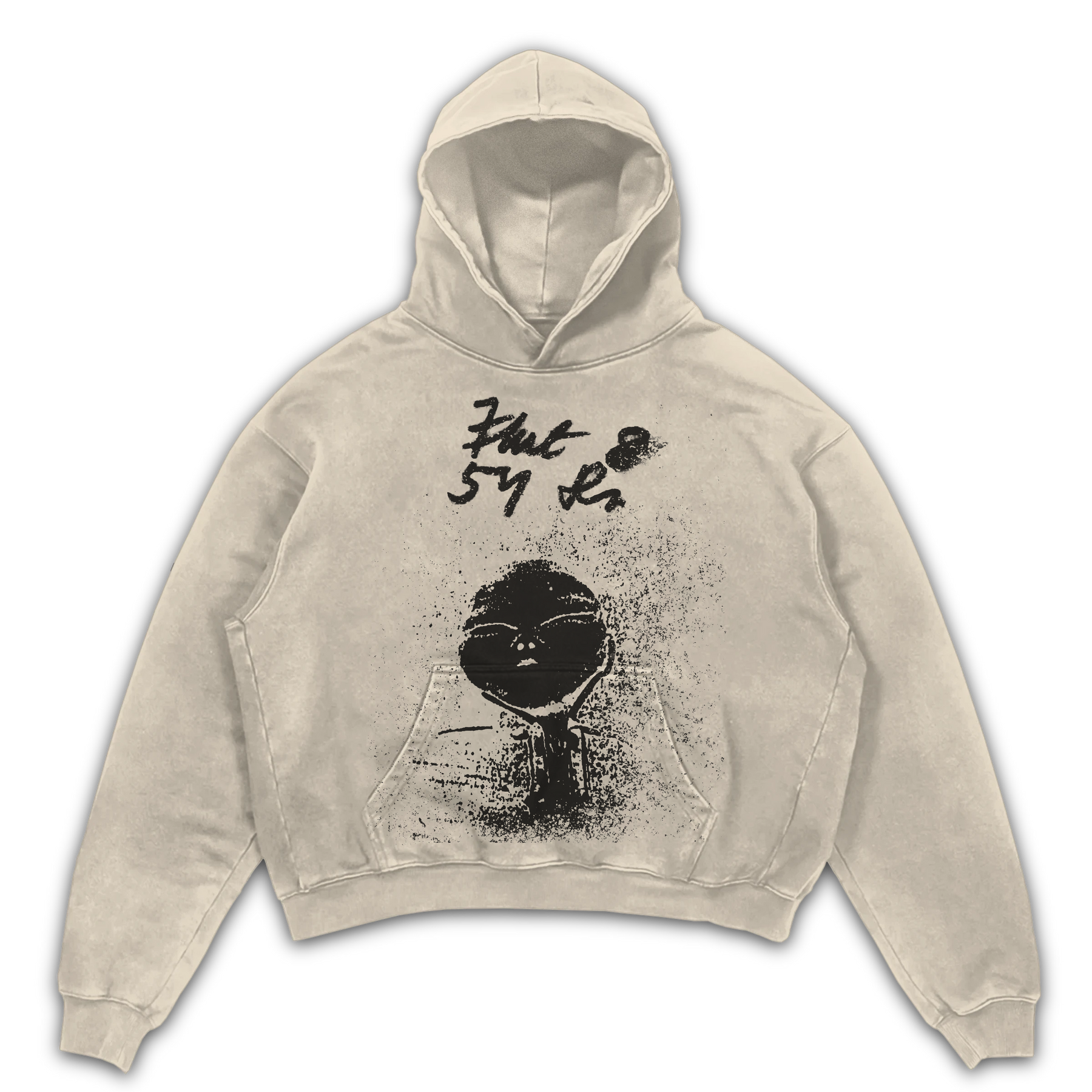 Alien Hoodie - Sand - Front