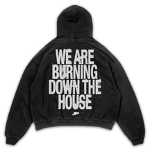 Burning Hoodie - Black - Back