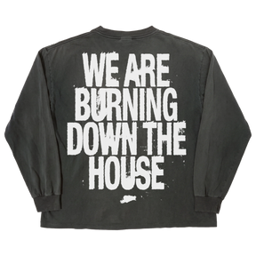 Burning L/S Tee - Black - Back