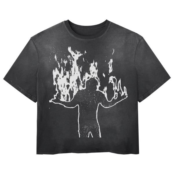 Burning Tee - Black - Front