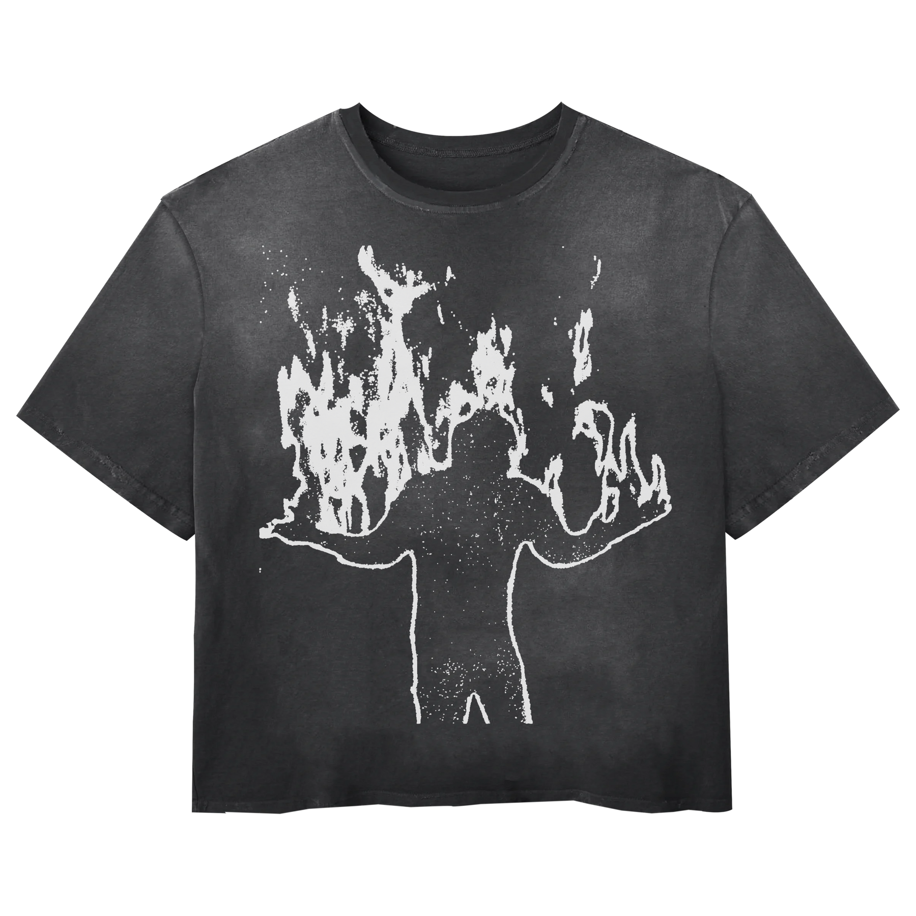 Burning Tee - Black - Front