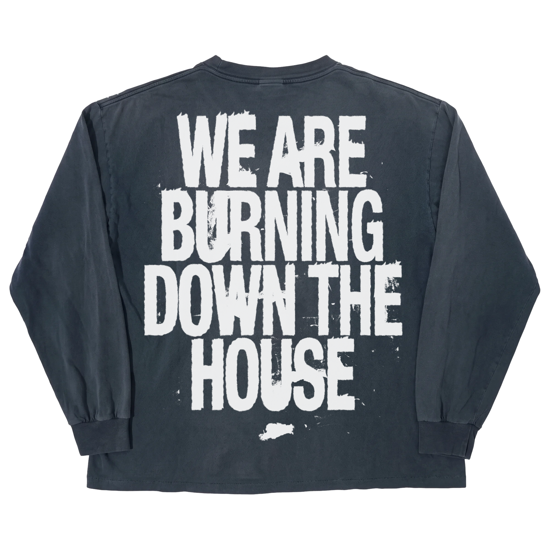 Burning L/S Tee - Blue - Back