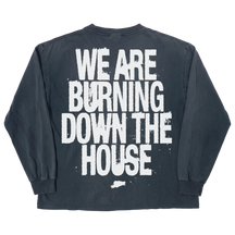 Burning L/S Tee - Blue - Back