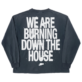 Burning L/S Tee - Blue - Back