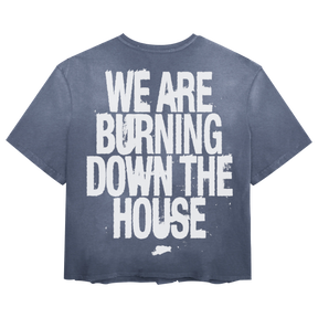 Burning Tee - Blue - Back