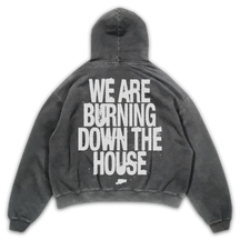 Burning Hoodie - Grey - Back