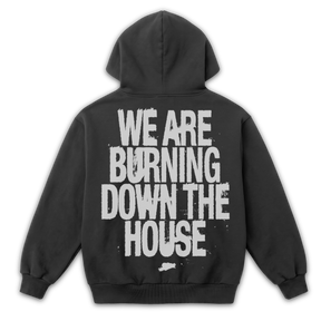 Burning Zip Up - Grey - Back