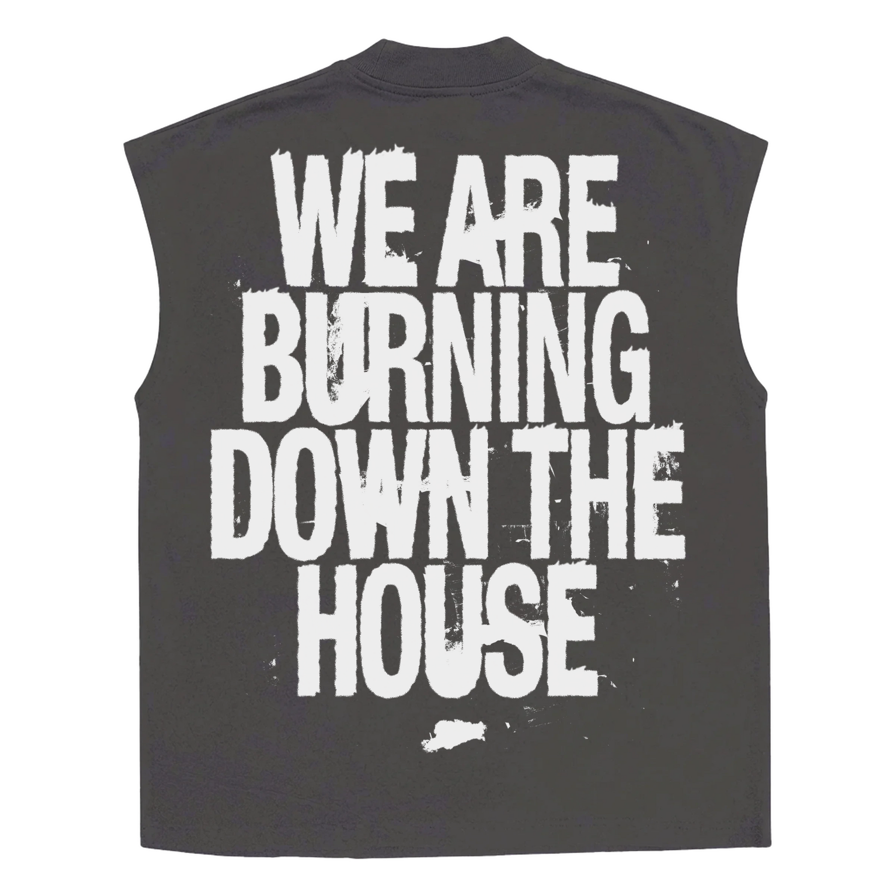 Burning Sleeveless Tee - Grey - Back