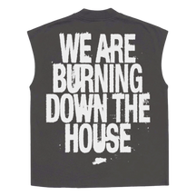 Burning Sleeveless Tee - Grey - Back