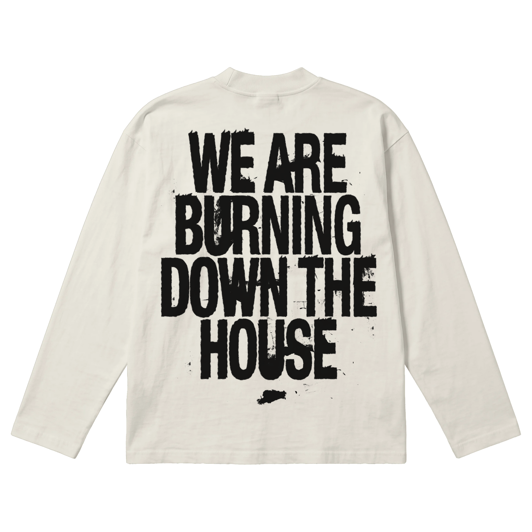 Burning Baggy L/S Tee - Off White - Back