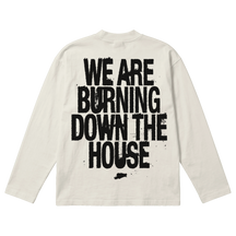 Burning Baggy L/S Tee - Off White - Back