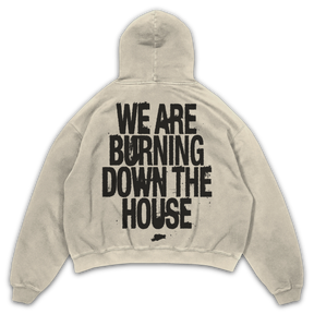 Burning Hoodie - Sand - Back