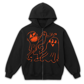 Casper Zip Up - Black - Front
