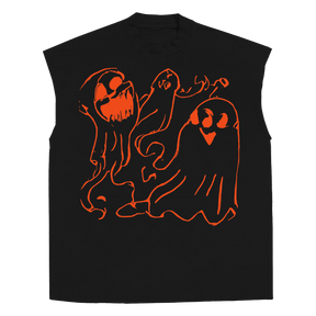 Casper Sleeveless Tee - Black - Front