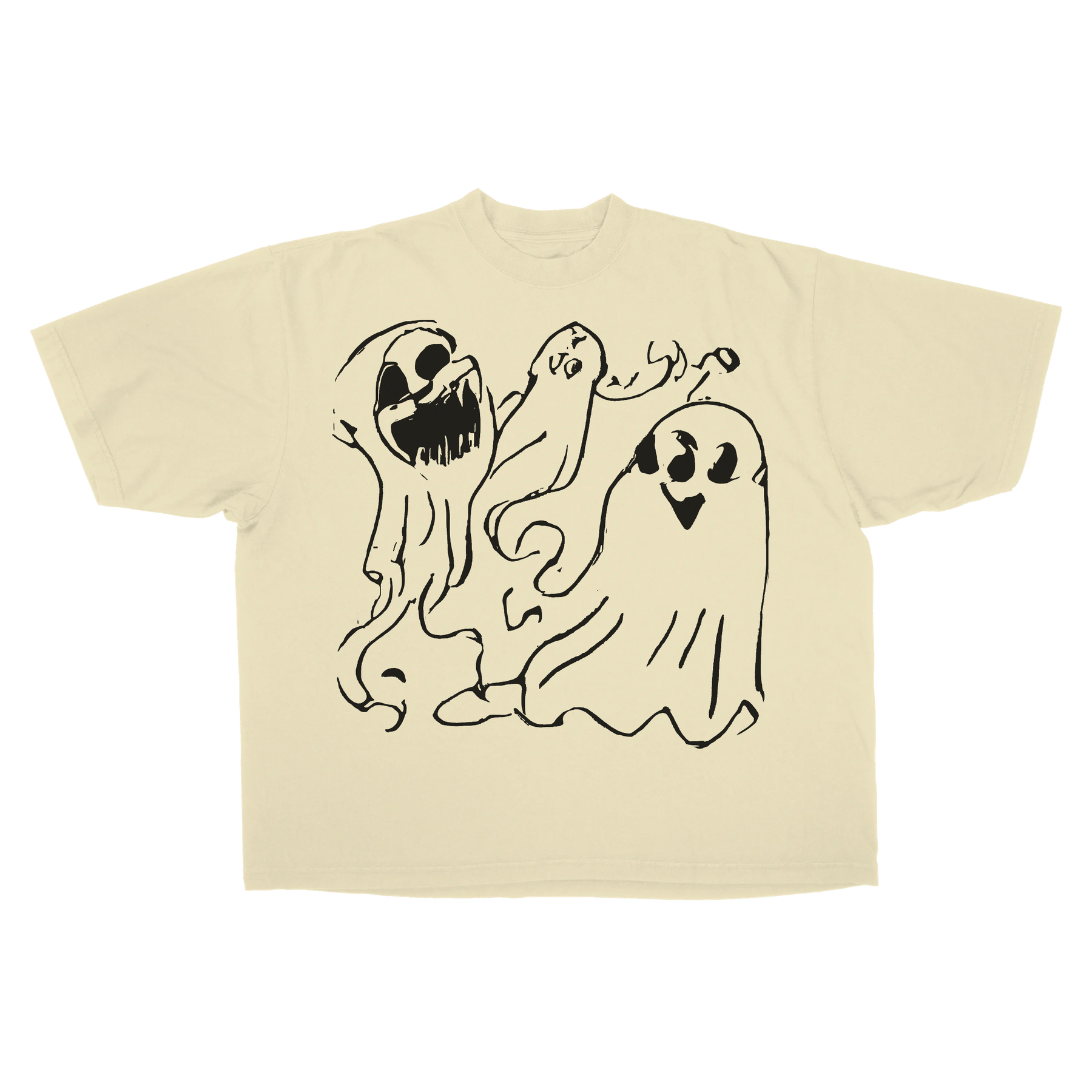 Casper Drop Tee - Cream - Front