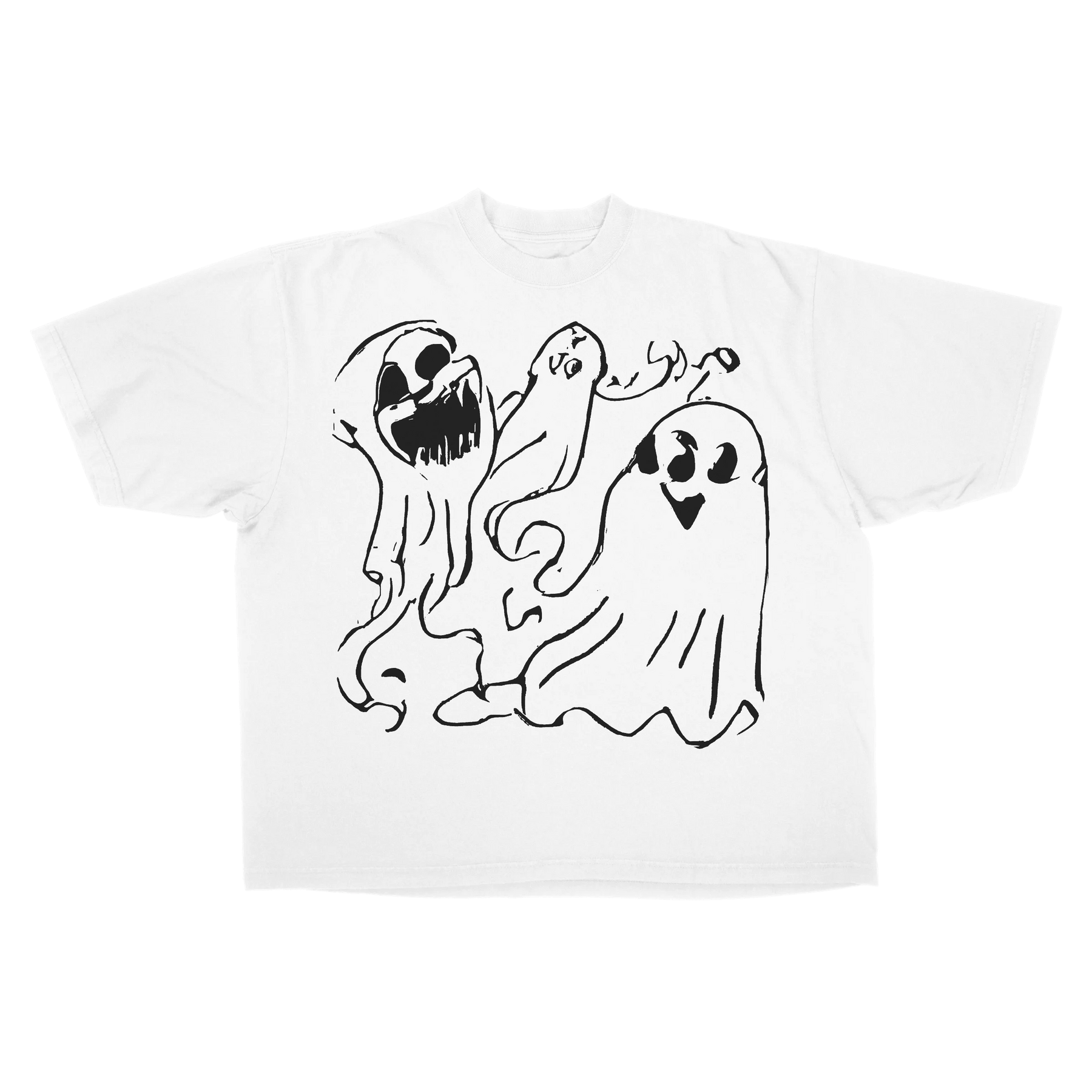 Casper Drop Tee - White - Front