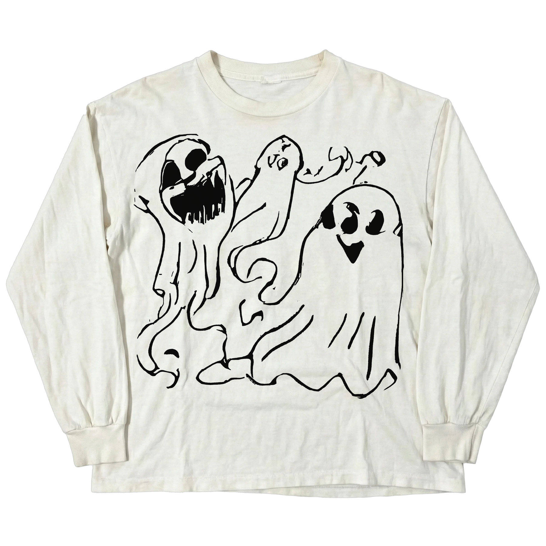 Casper L/S Tee - White - Front