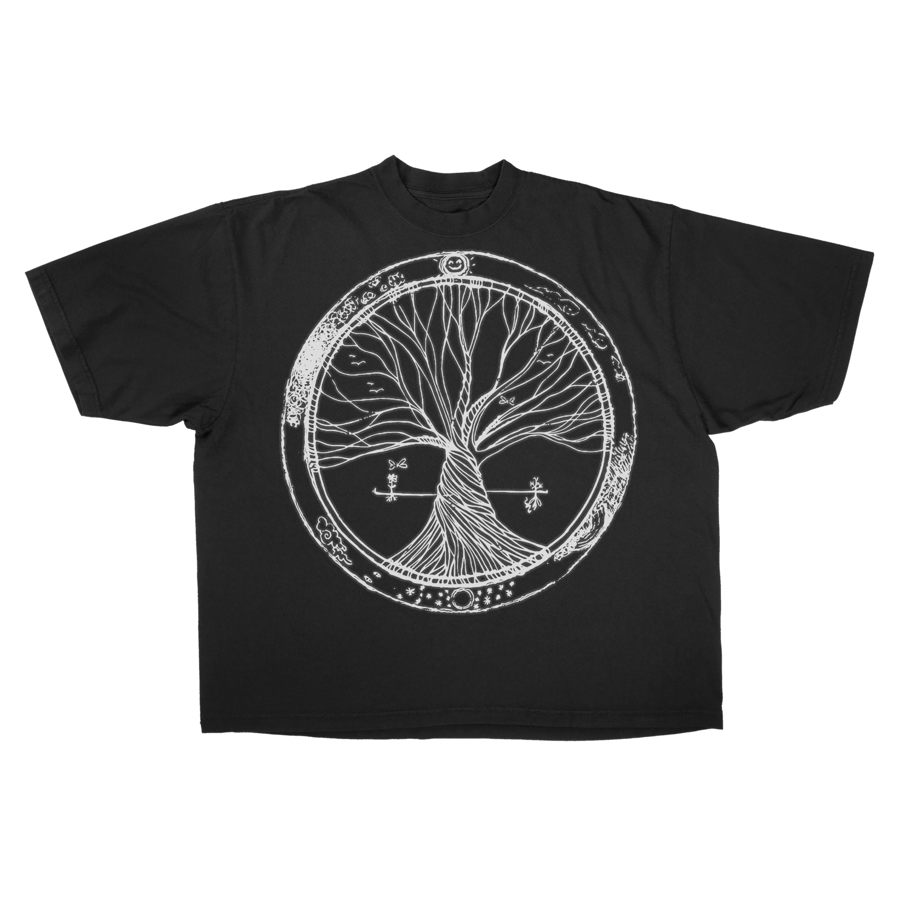 Circle of Life Drop Tee - Black - Front