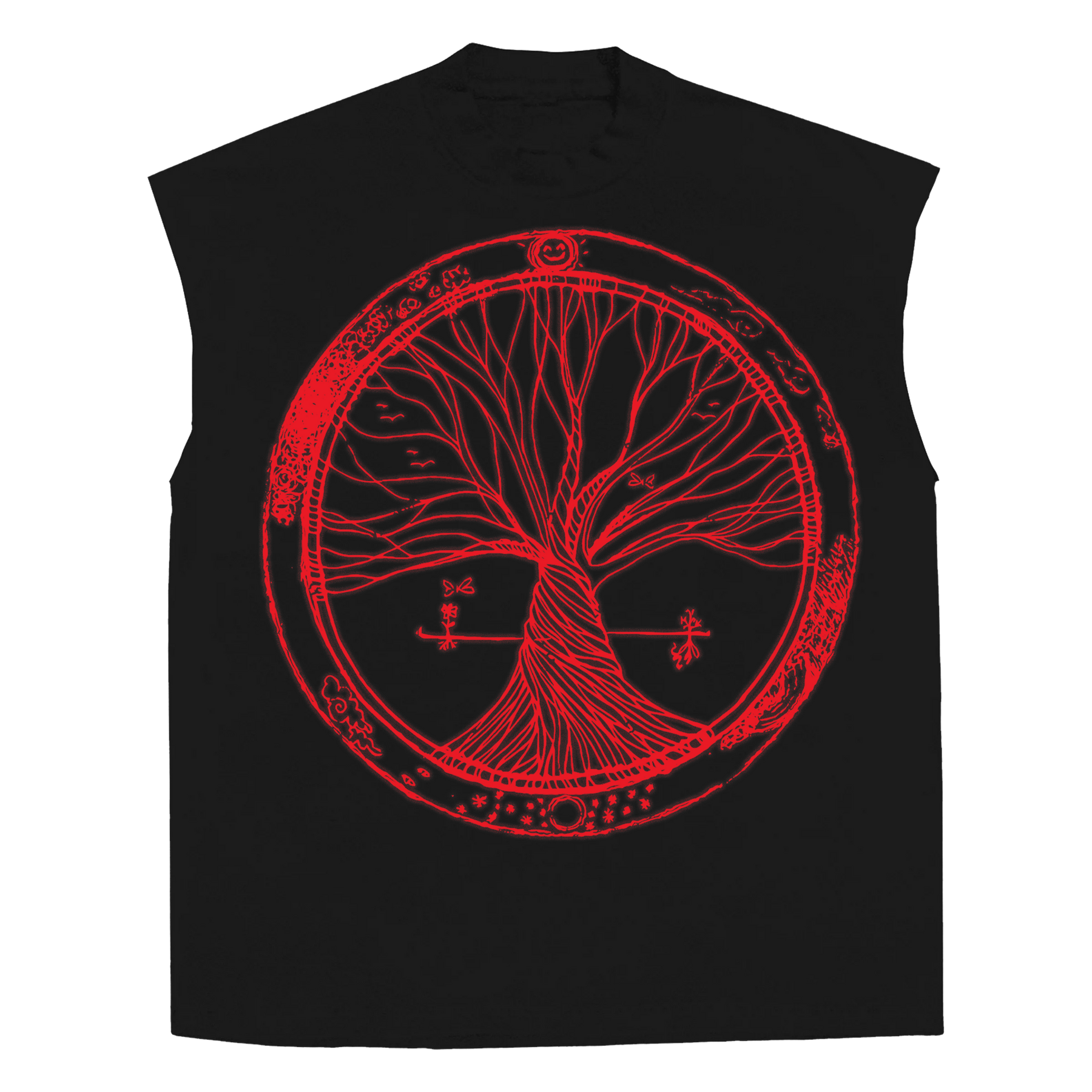 Circle of Life Sleeveless Tee - Black - Front