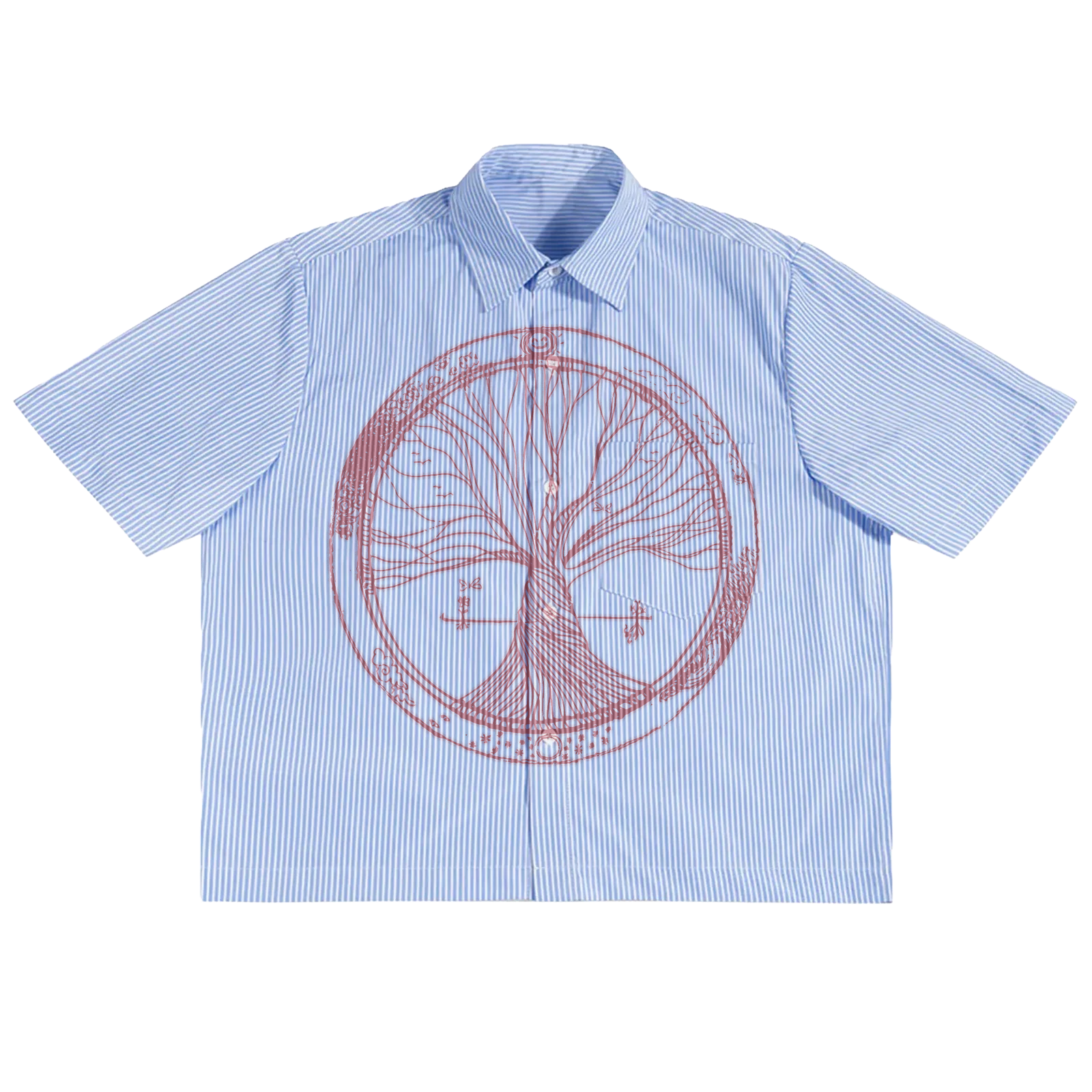 Circle of Life Boxy Button Up - Front
