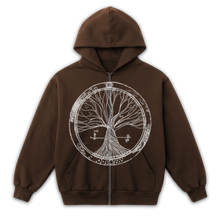 Circle of Life Zip Up - Brown - Front