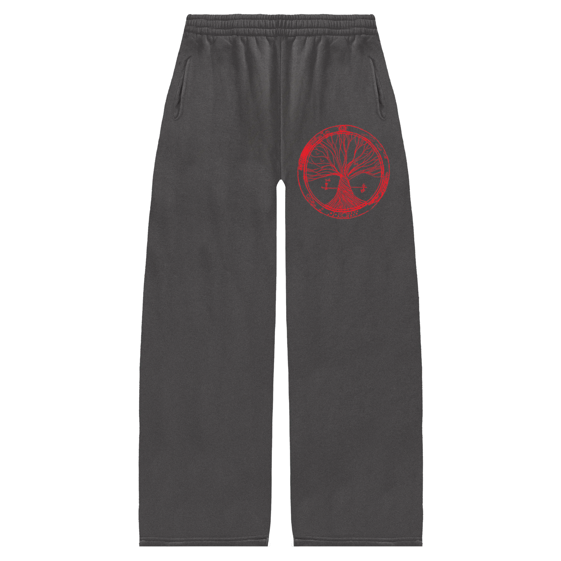 Circle of Life Baggy Sweatpants - Grey - Front