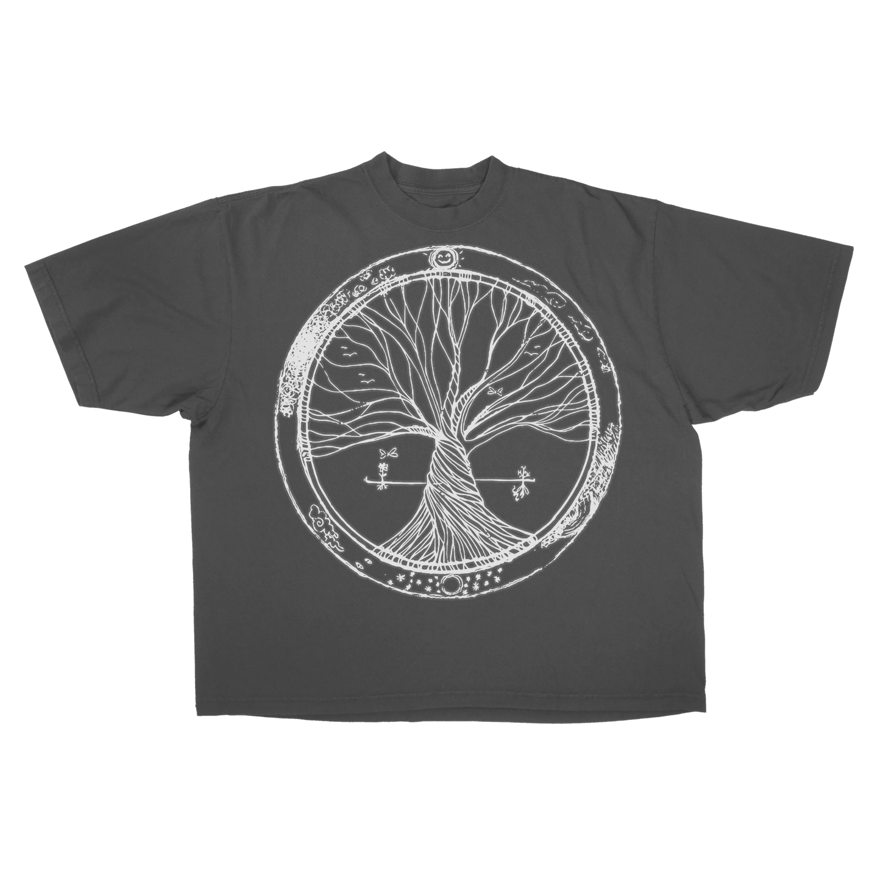 Circle of Life Drop Tee - Grey - Front