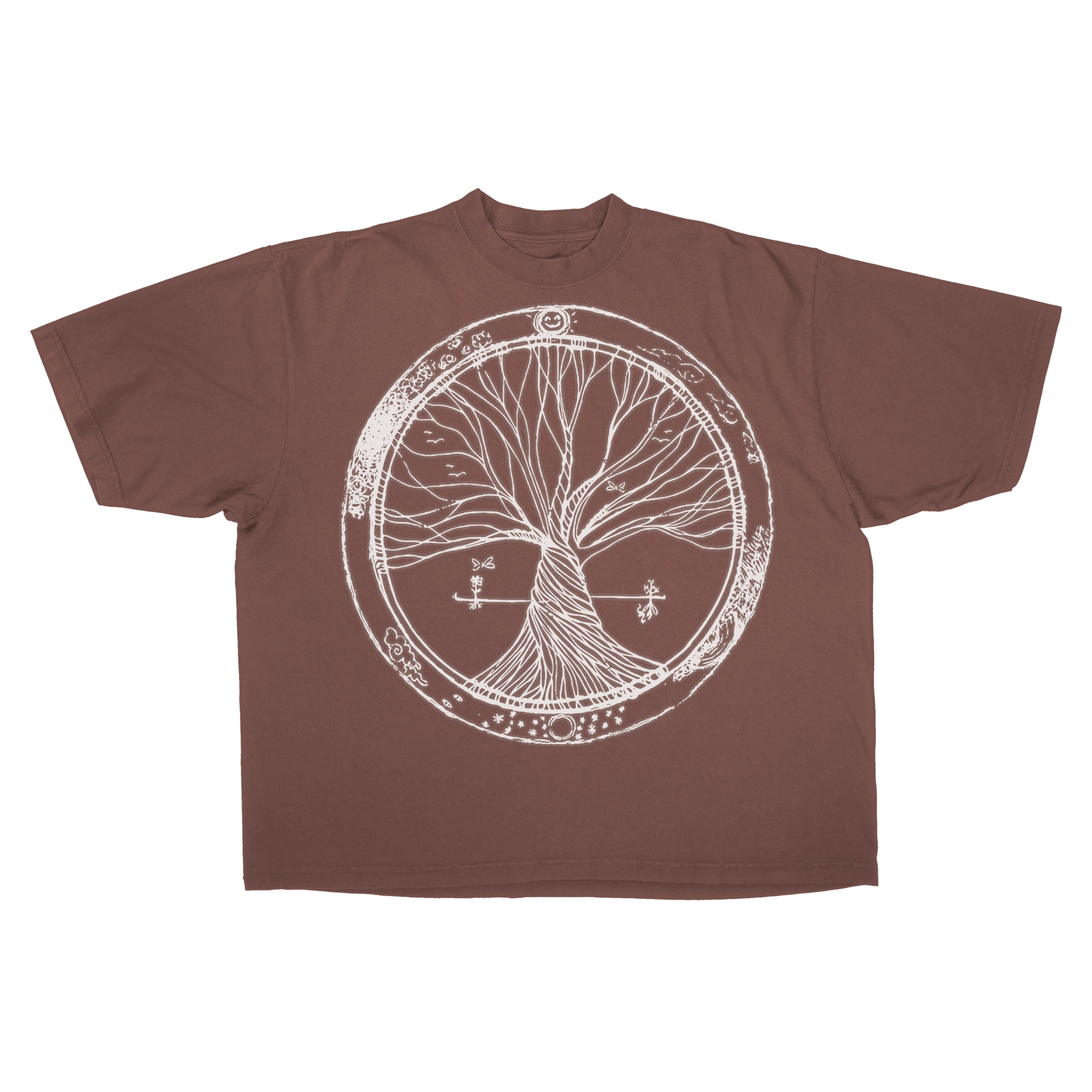Circle of Life Drop Tee - Mocha - Front