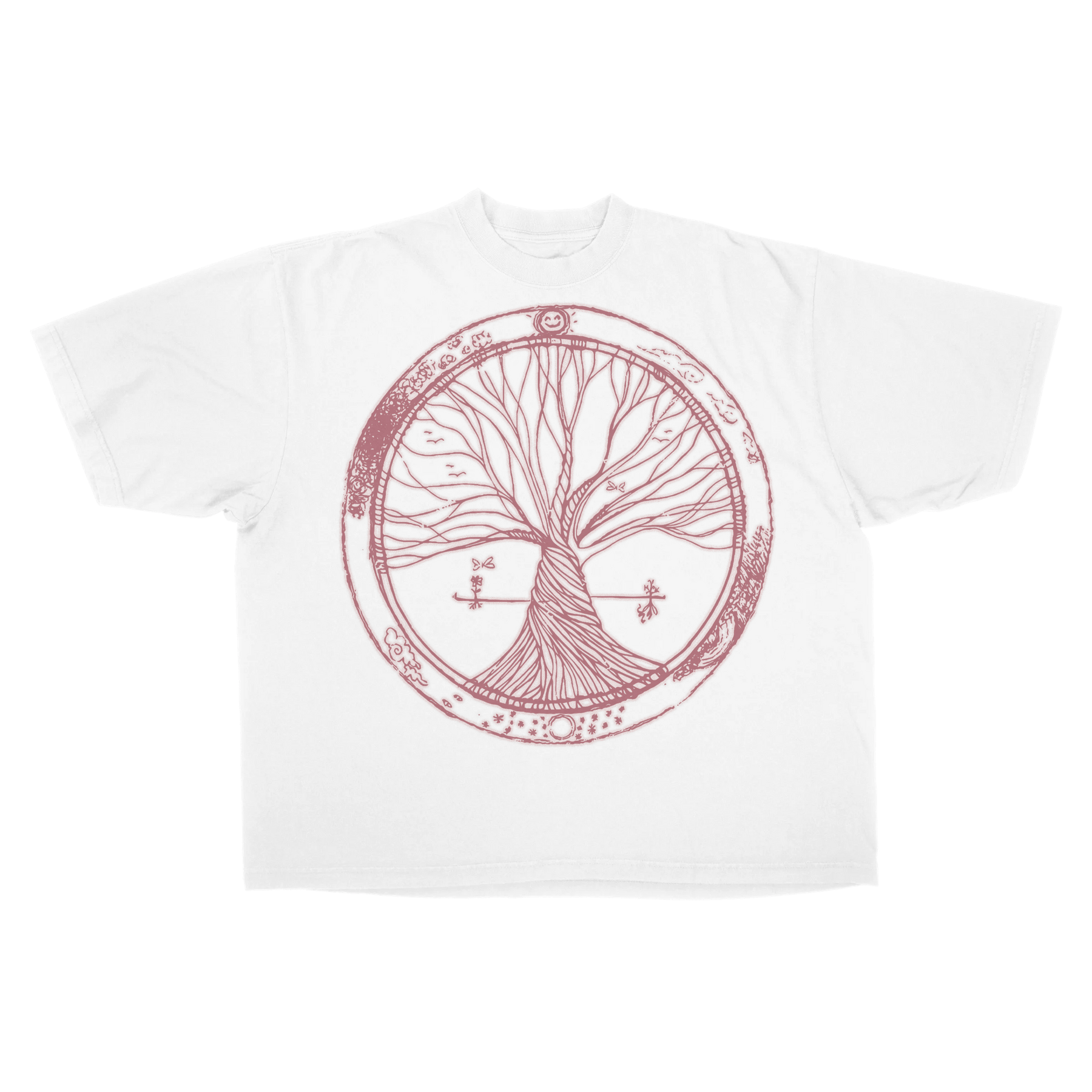 Circle of Life Drop Tee - White - Front