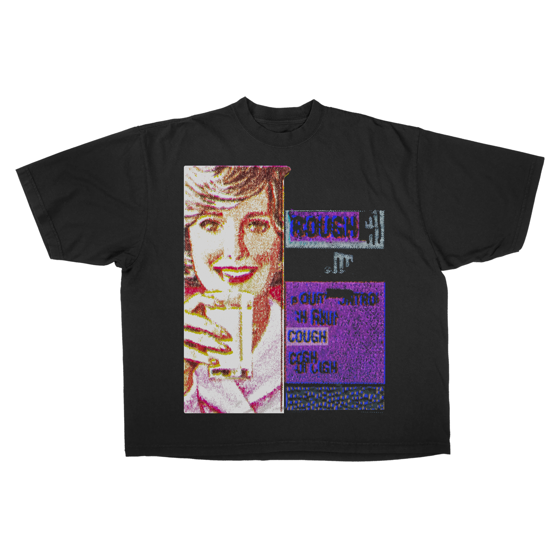 Cough Syrup Drop Tee - Black - Front