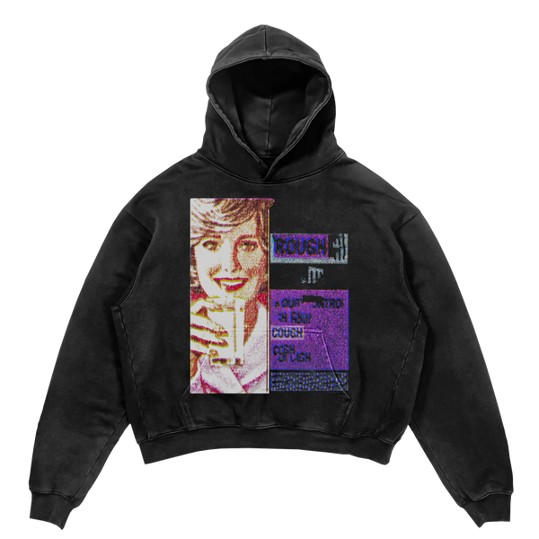 Cough Syrup Hoodie - Black - Front