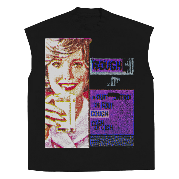 Cough Syrup Sleeveless Tee - Black - Front