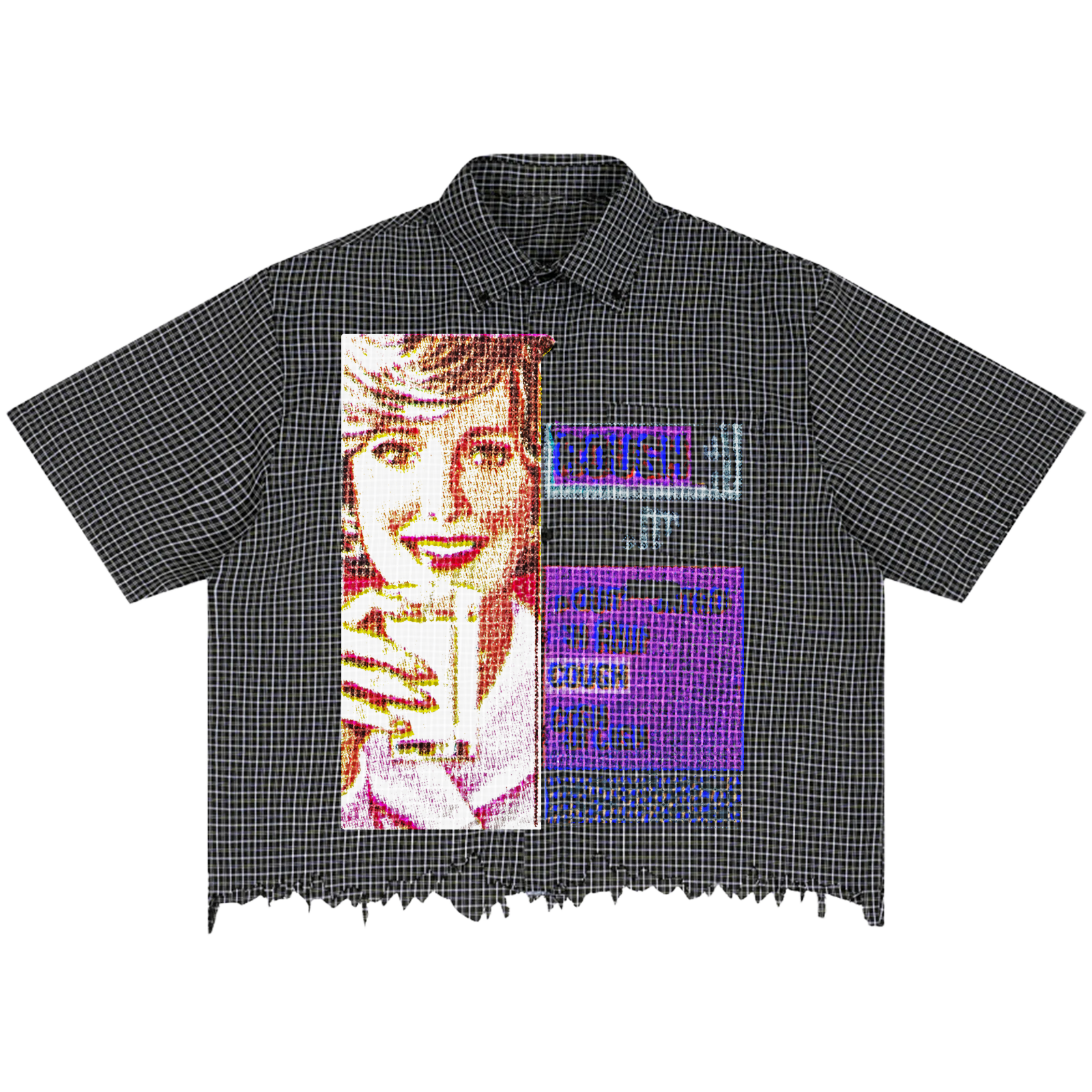 Cough Syrup Distress Button Up - Front