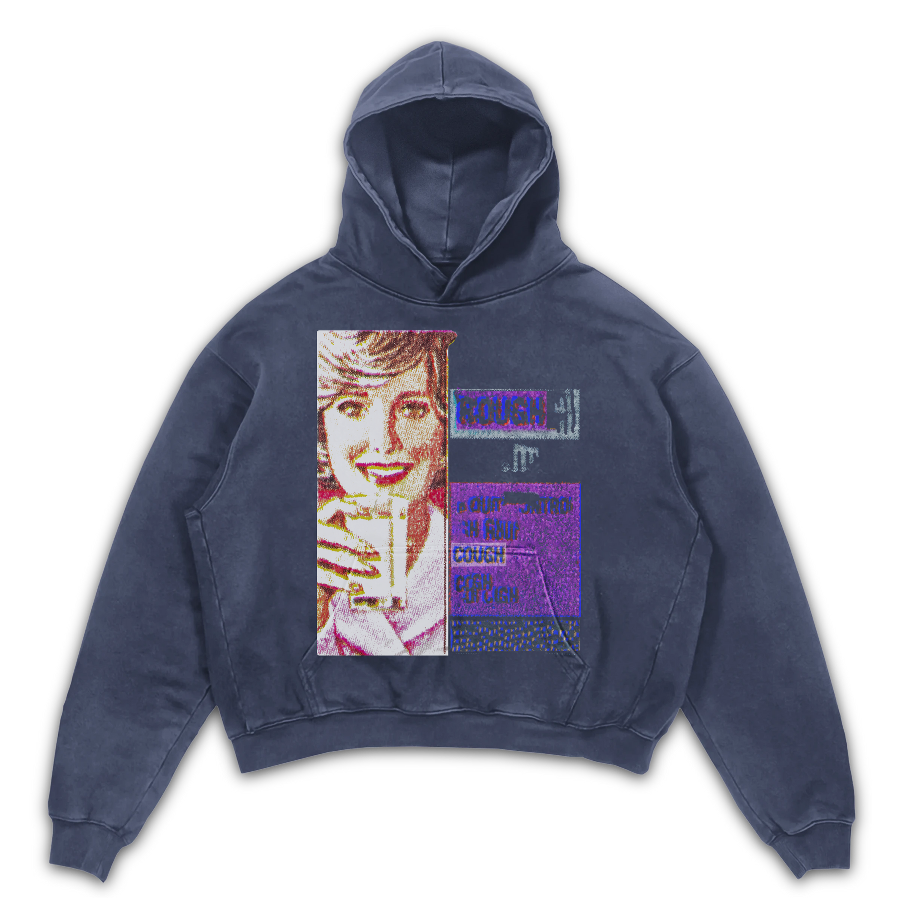 Cough Syrup Hoodie - Blue - Front