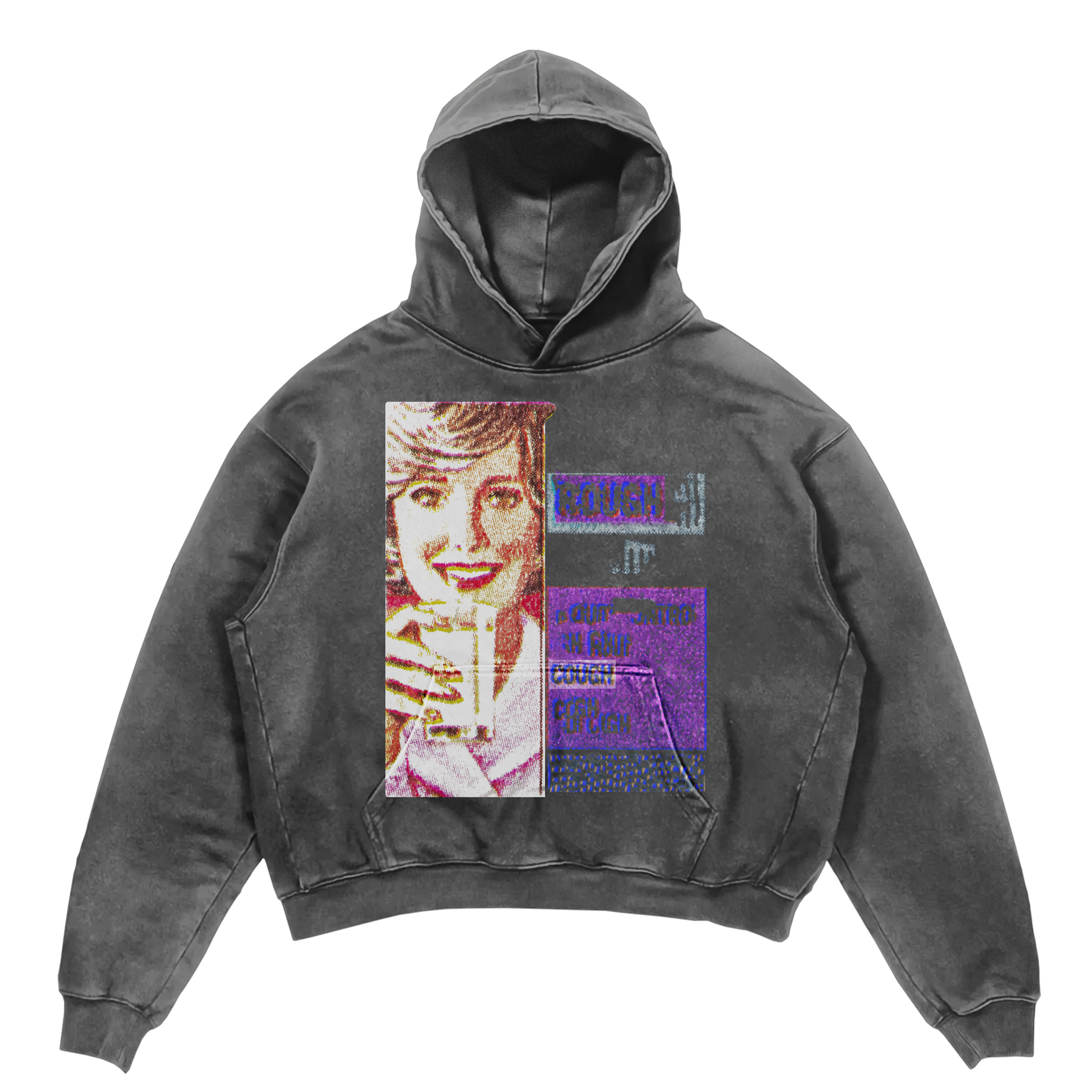 Cough Syrup Hoodie - Grey - Front