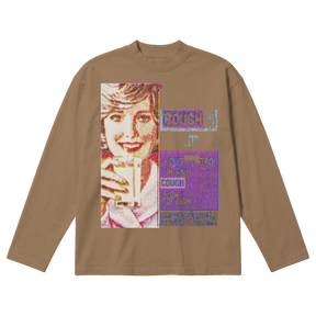 Cough Syrup Baggy L/S Tee - Latte - Front