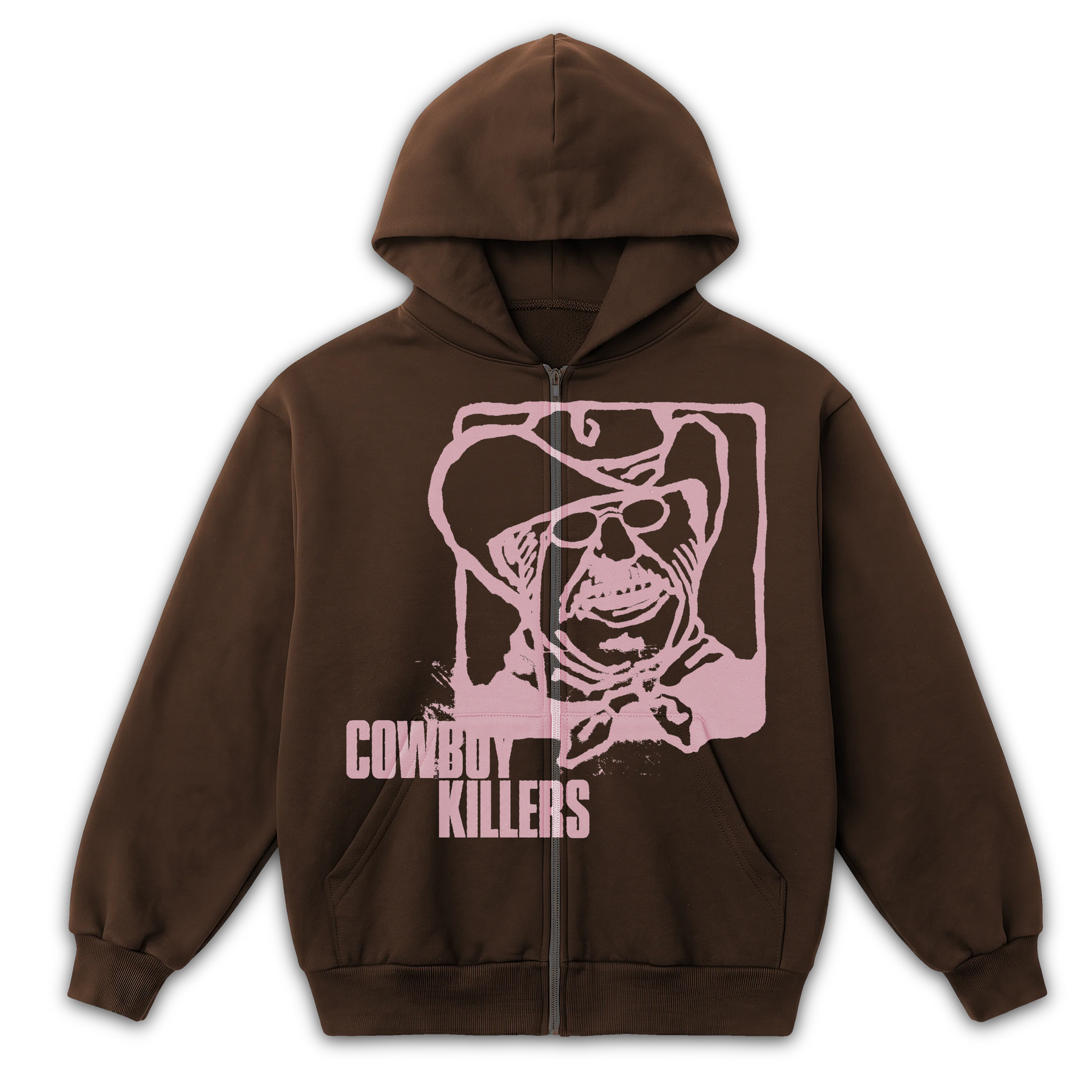 Cowboy Zip Up - Brown - Front