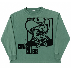 Cowboy L/S Tee - Green - Front