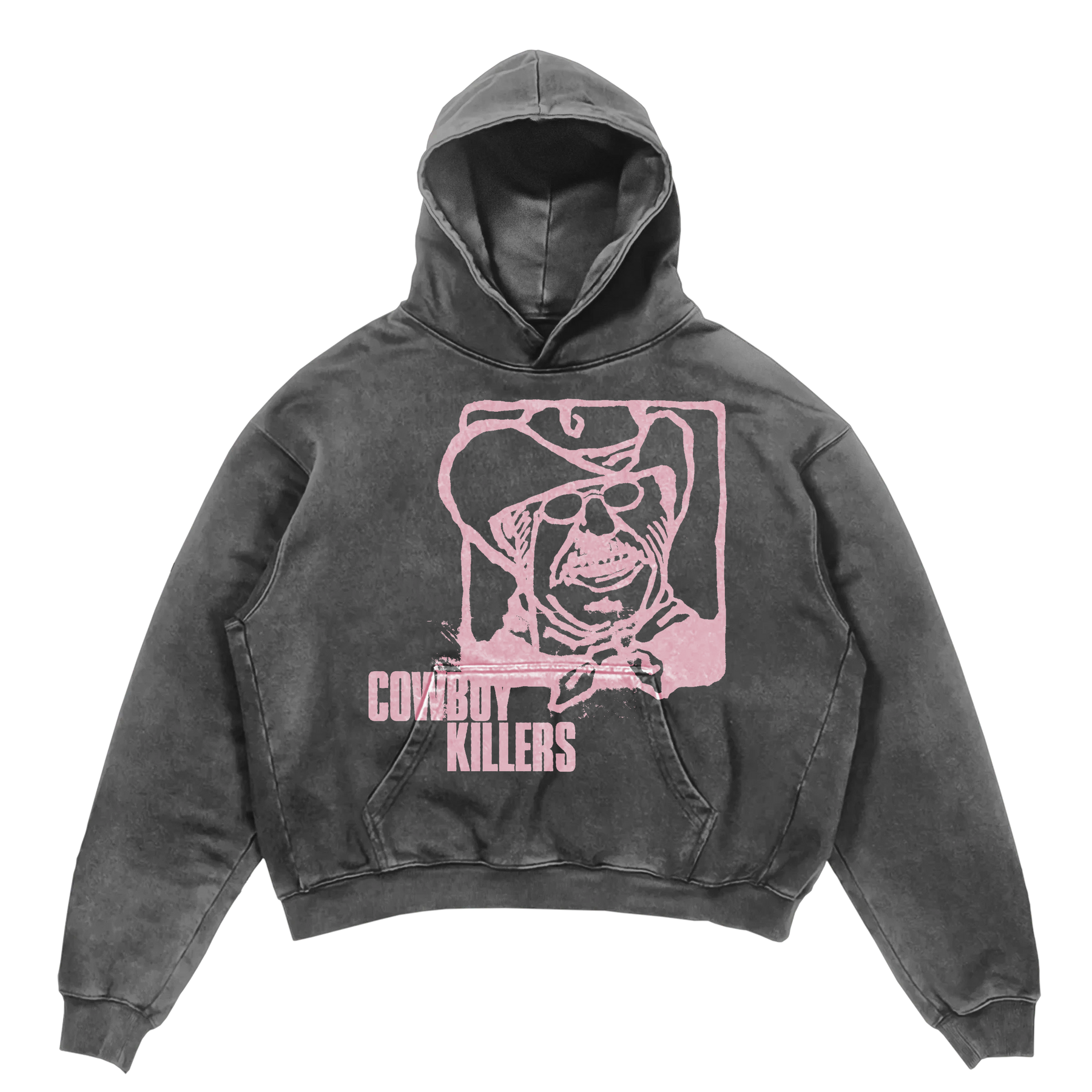 Cowboy Hoodie - Grey - Front